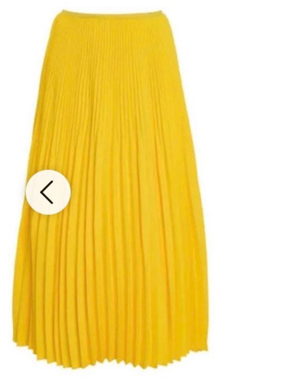 Jenni Kayne Yellow Pleated A-Line Maxi Skirt